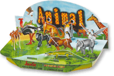 3D puzzle Zvířata pro děti – skládačka se základnou a 9 díly
