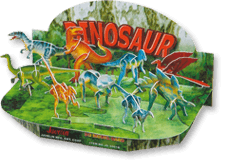 3D puzzle Dinosauři pro děti – skládačka se základnou a 9 díly